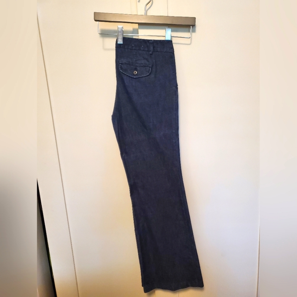 Gap Womens Flare Leg Pant Denim Stretch Straight Fit size 8Long